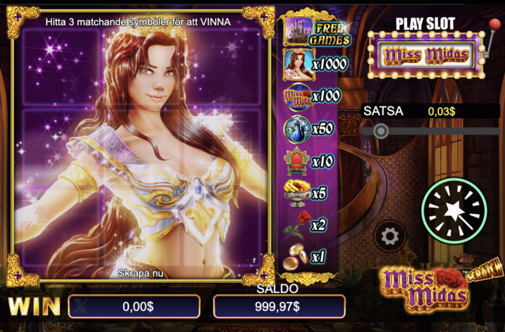 Skraplotter hos casinosidor